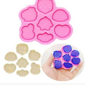 Brand New BT21 line friends mold, food-grade silicone mold for resin‎ polymer
